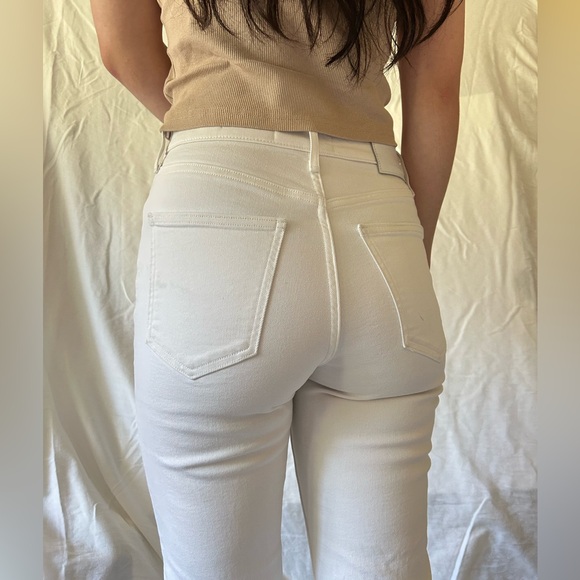 White Straight Leg Jeans - Picture 2 of 5